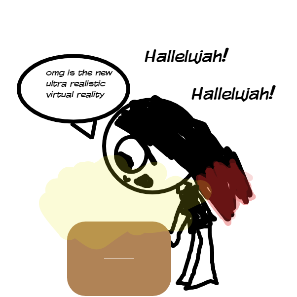 Drawing in trapped in the world of video games # 1 by amanora1965