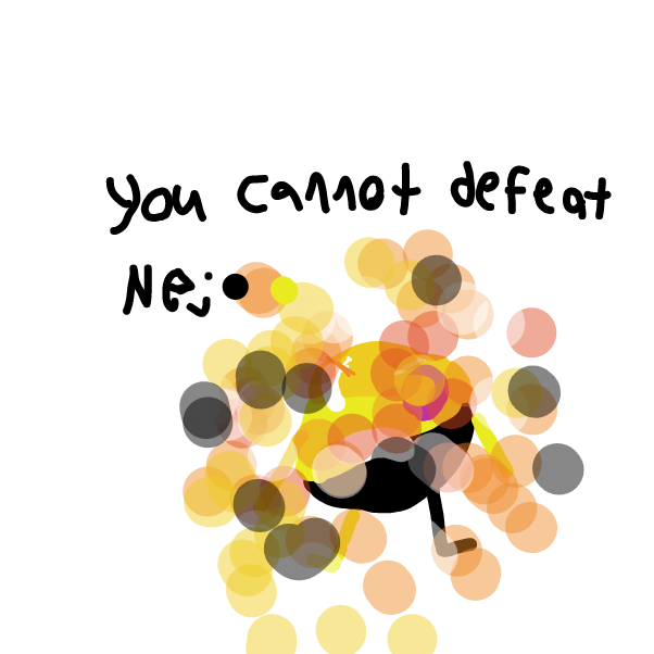 YOU CANNOT DEFEAT THE ALMIGHTY NEJ⚫🟡 - Online Drawing Game Comic Strip Panel by Mr. Mint