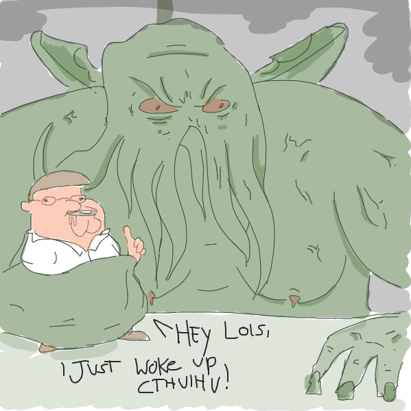 funi paeta wakes up cthulhu   - Online Drawing Game Comic Strip Panel by Marshdpotatoes 