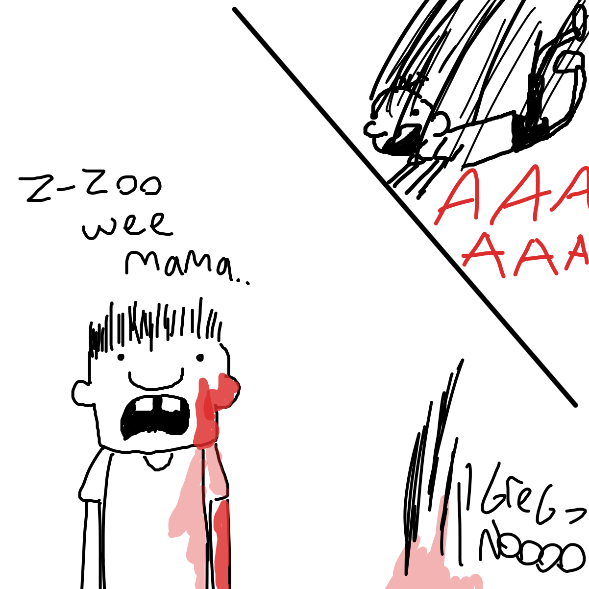 Drawing in Greg heffley commits suicide by EvanIsHere