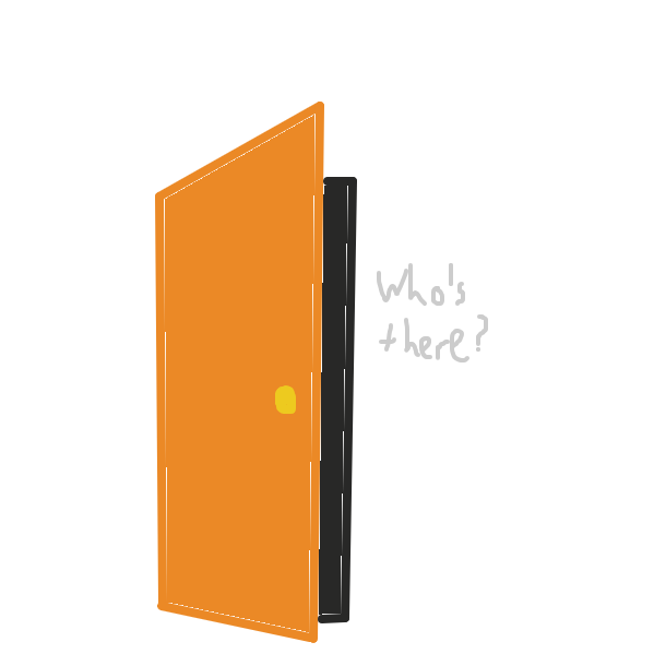 Who's there? - Online Drawing Game Comic Strip Panel by PisuCat