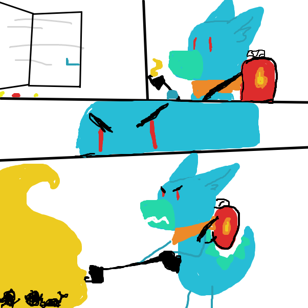 Sometimes you just gotta burn it all - Online Drawing Game Comic Strip Panel by Derren