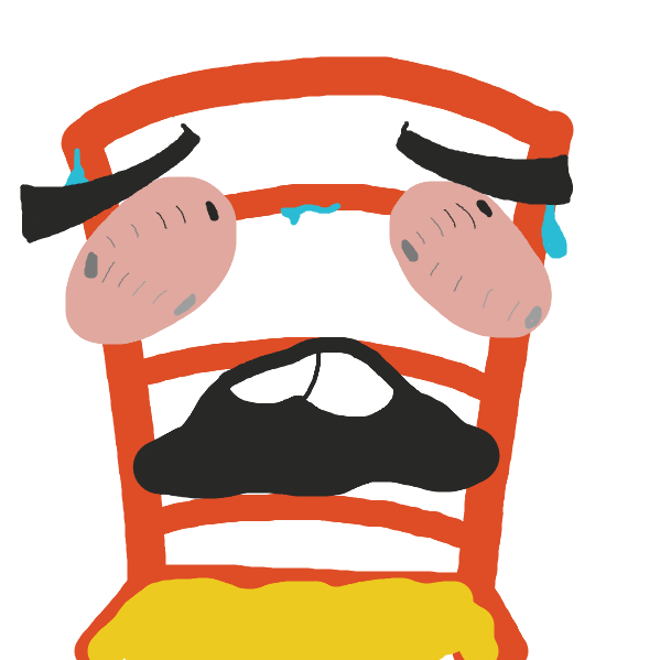 Drawing in chair by St Anger