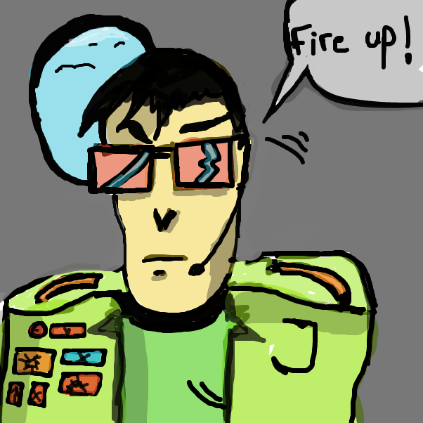 Drawing in Code Lyoko by green cube