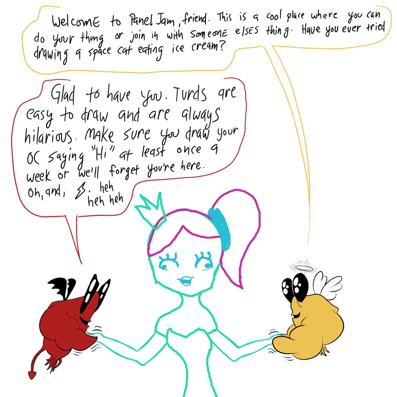  - Online Drawing Game Comic Strip Panel by Wizard Croissant