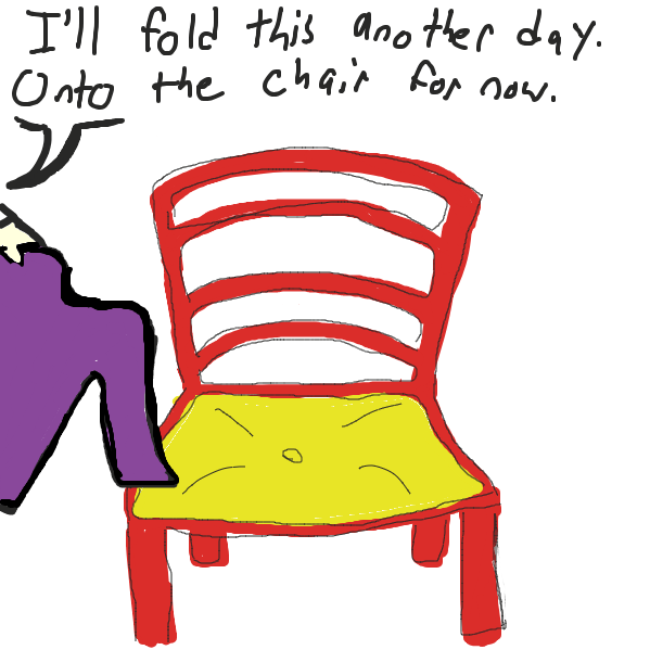 we all have that one chair - Online Drawing Game Comic Strip Panel by SoupDuck