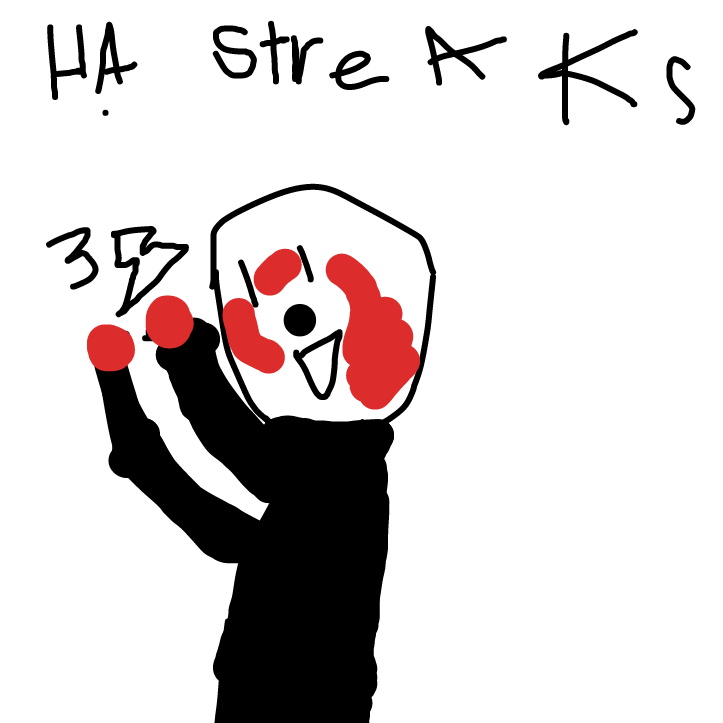 Drawing in haha streaks go blu blu by PickleR1ck