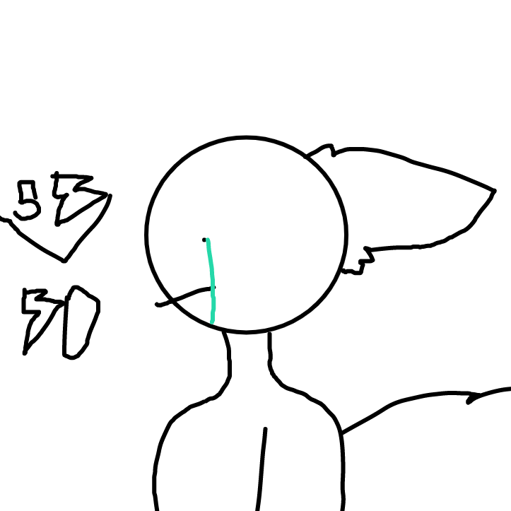 Drawing in haha streaks go blu blu by CCCPUWU