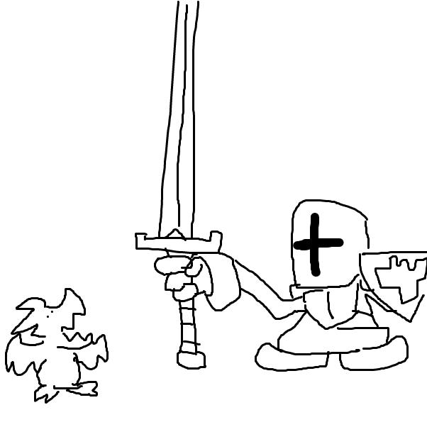 Drawing in Long Sword by Derren