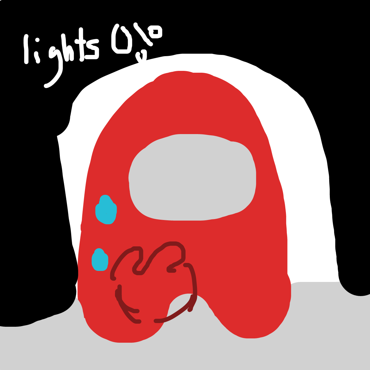 The lights are going off draw what will happen to Red boi next... - Online Drawing Game Comic Strip Panel by Dragonblitzx