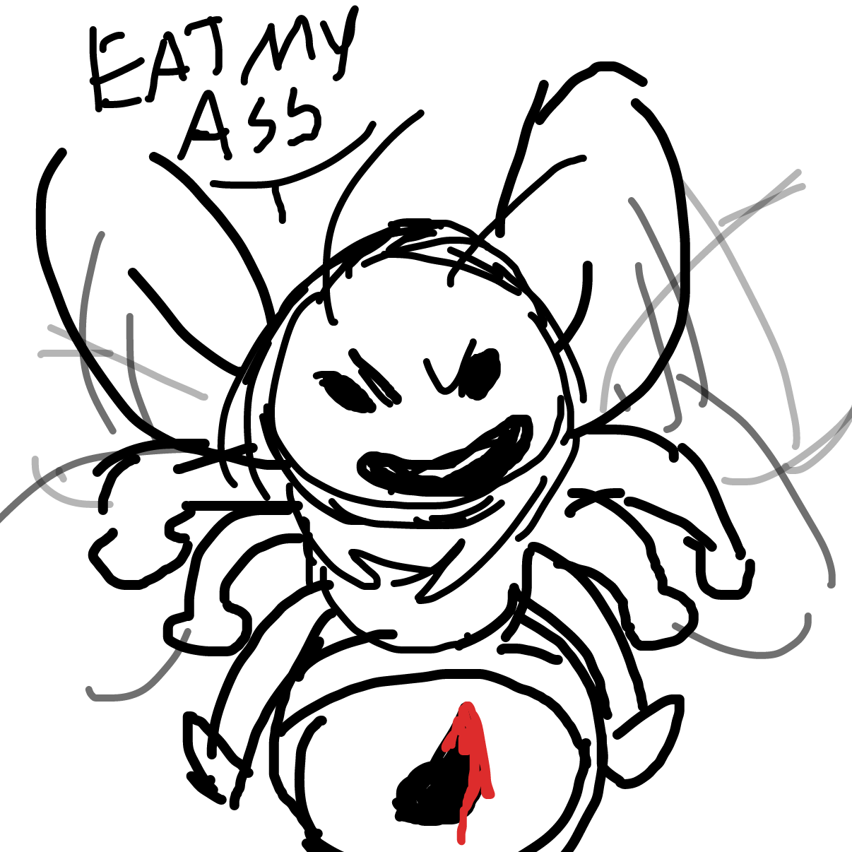 Bee is a jerk to bear - Online Drawing Game Comic Strip Panel by Dragonblitzx