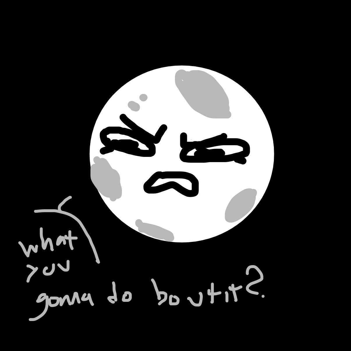 Drawing in full moon by Dragonblitzx