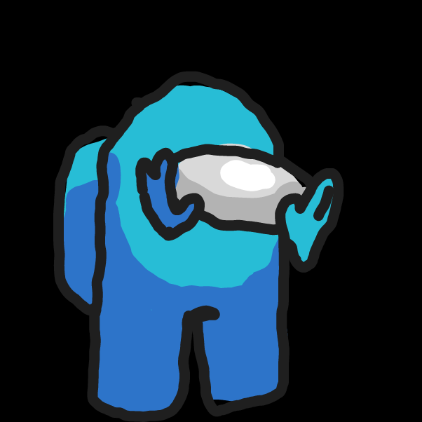 Drawing in Among us face reveal by Mr. Mint