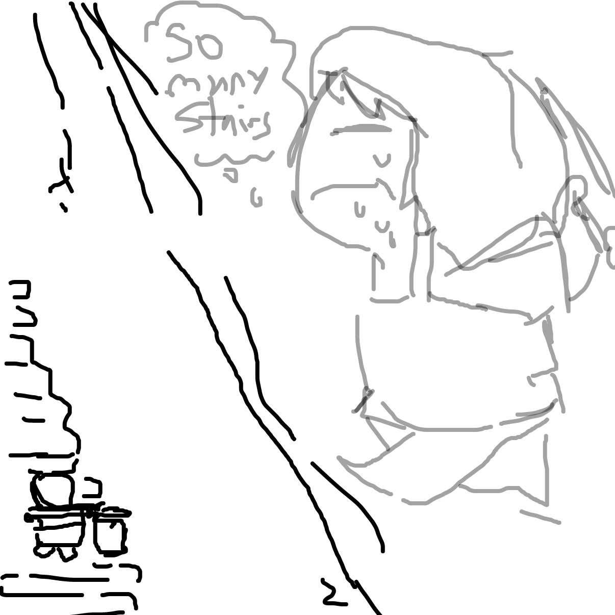 she go through some mountain stairs - Online Drawing Game Comic Strip Panel by Dragonblitzx