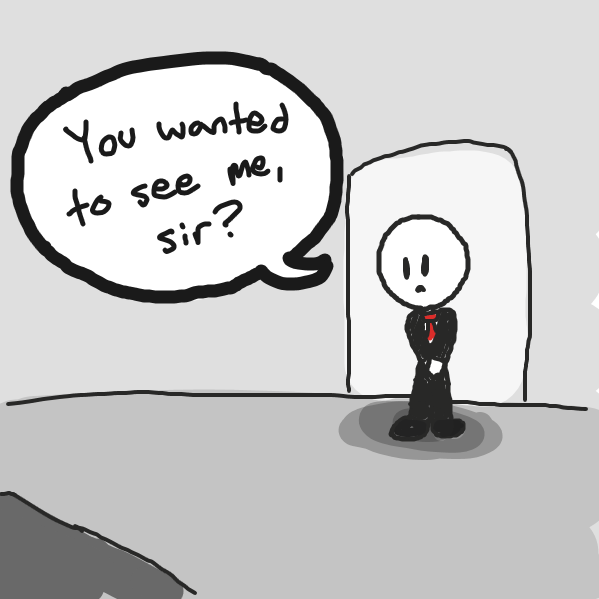Hm, who is this mysterious figure first of all?
And what could he possibly want? - Online Drawing Game Comic Strip Panel by Sketchy Design