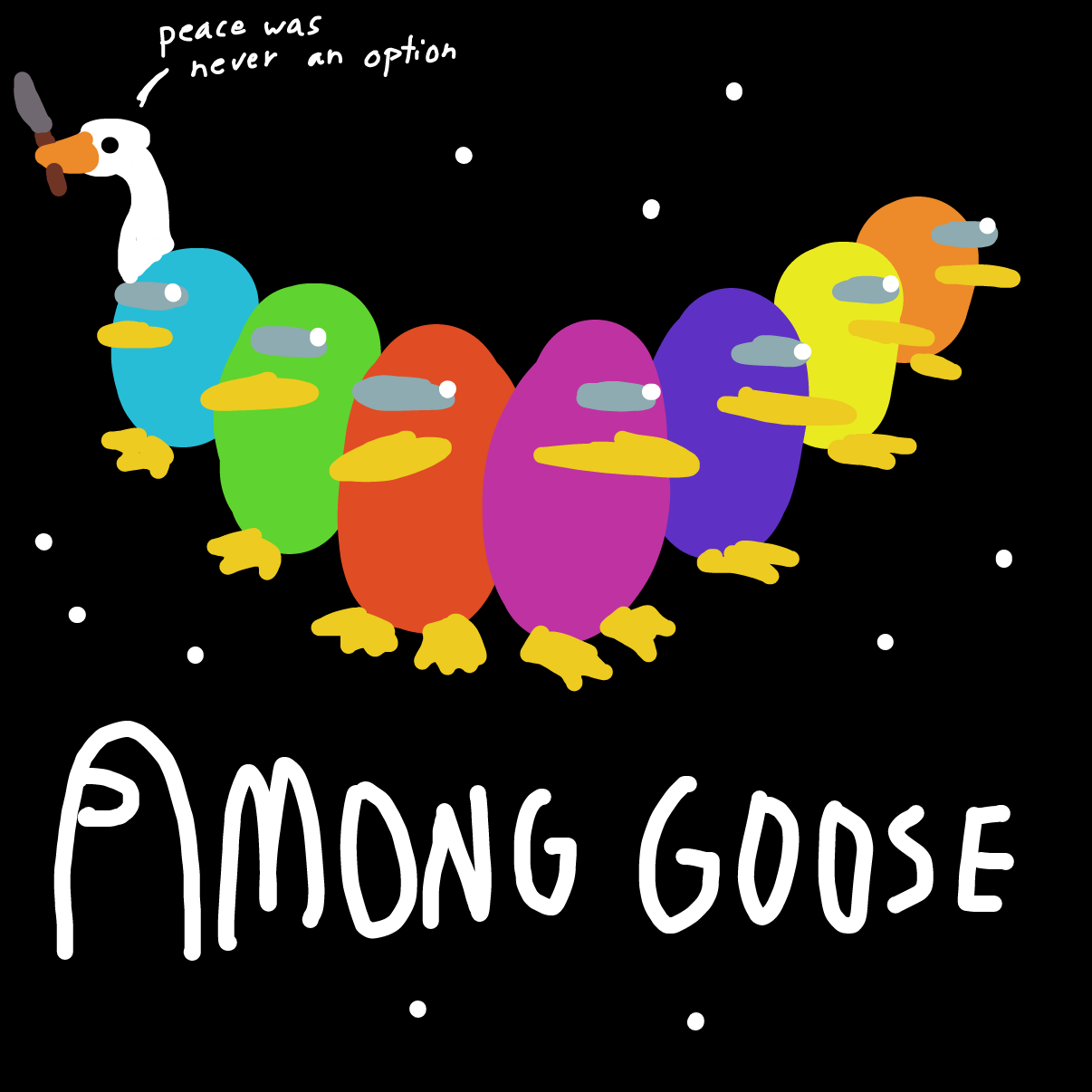 Drawing in Among Goose by bajira
