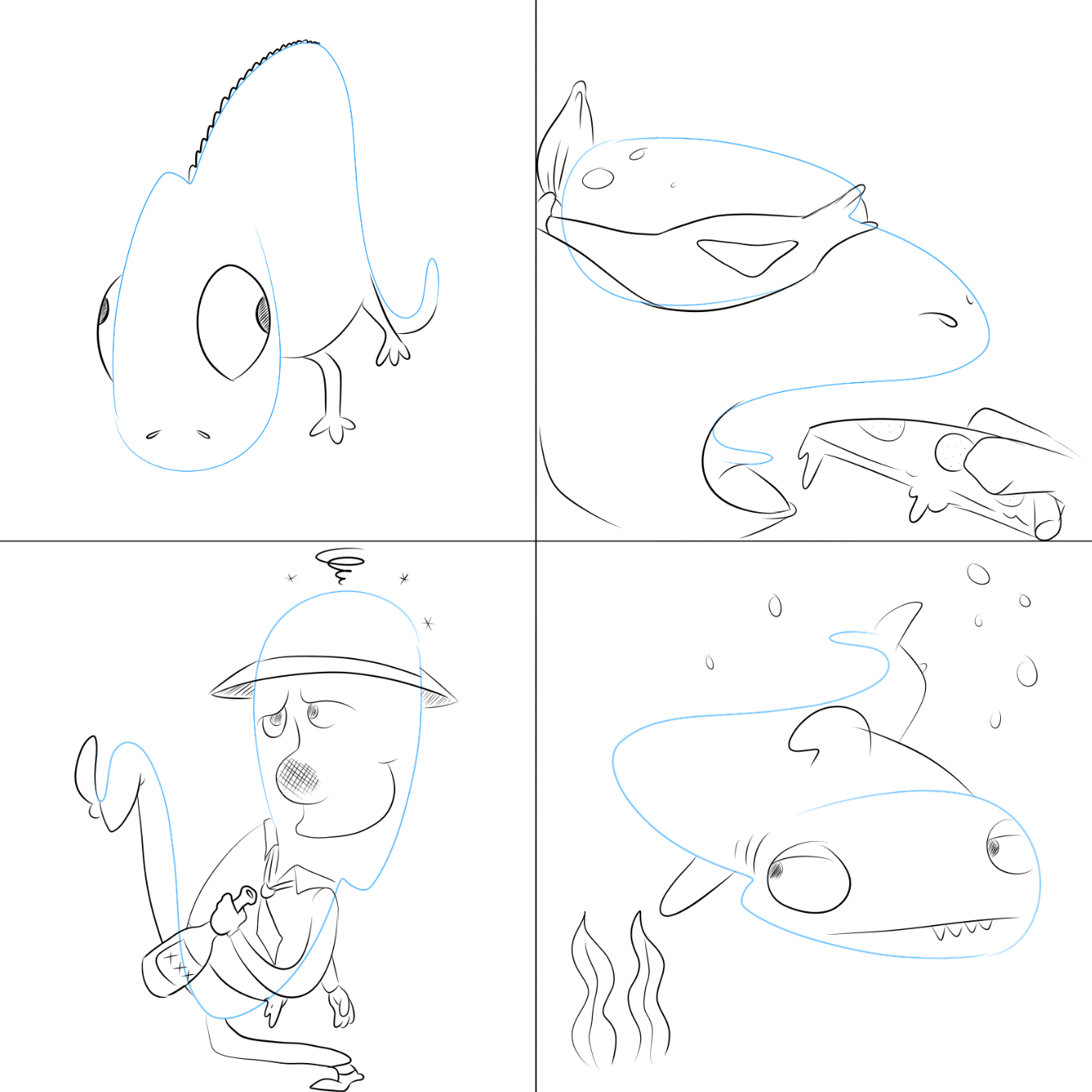  - Online Drawing Game Comic Strip Panel by Wizard Croissant