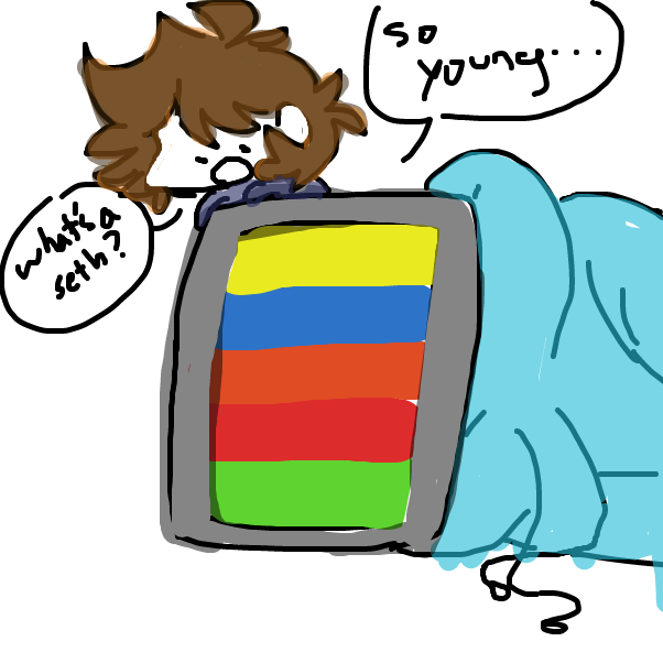 fr i don't know who seth is - Online Drawing Game Comic Strip Panel by RandomDoodler