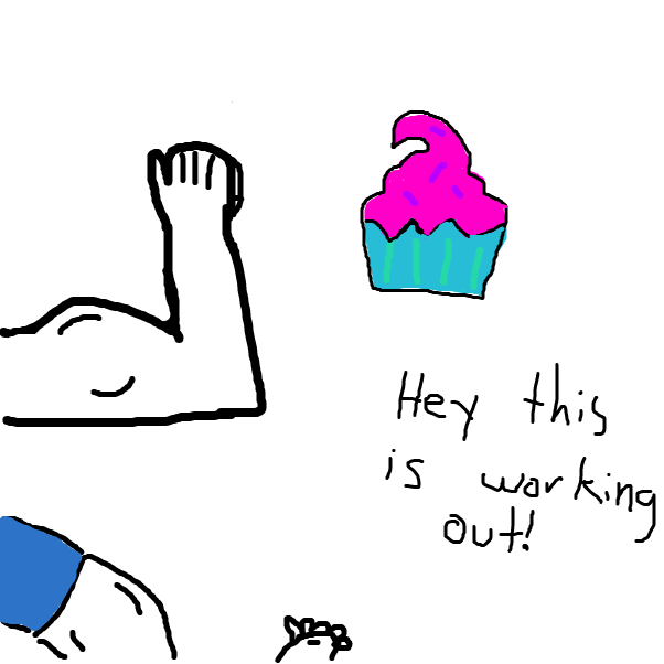 Drawing in cupcakes by DoodleBug