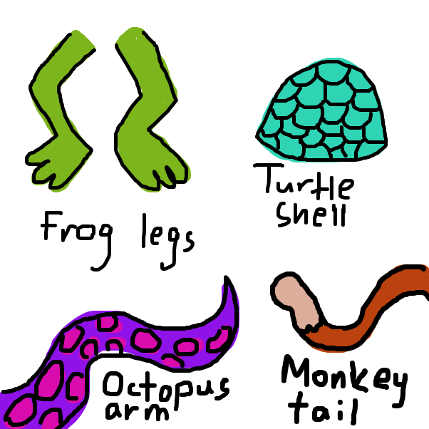 Drawing in Various body parts of animals by SteliosPapas