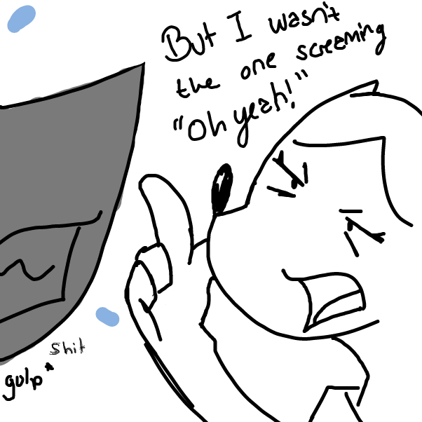 Uh oh - Online Drawing Game Comic Strip Panel by boringgoodietwoshoes
