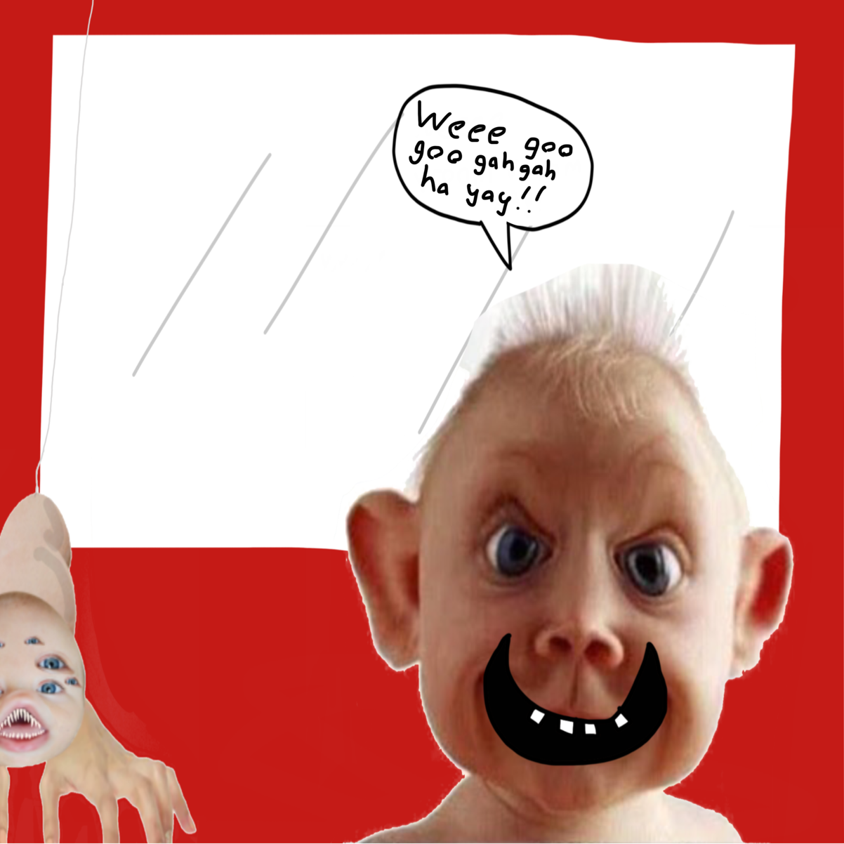 Babby enjoys the ride. - Online Drawing Game Comic Strip Panel by Dungle