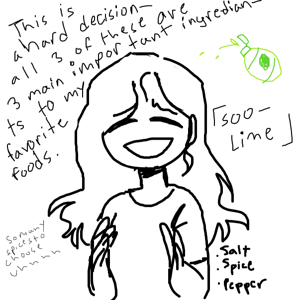 Drawing in sugar? (or spice, really) by RandomDoodler