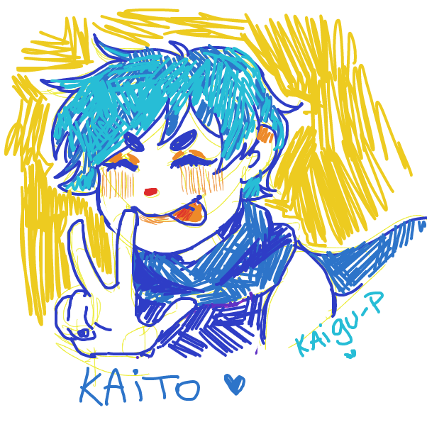 KAITO! <3 - Online Drawing Game Comic Strip Panel by Kaigu