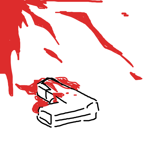 Drawing in a bloody streak by RandomDoodler