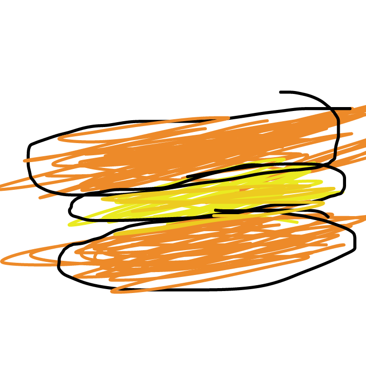 Drawing in cheese sand wich by Duncan