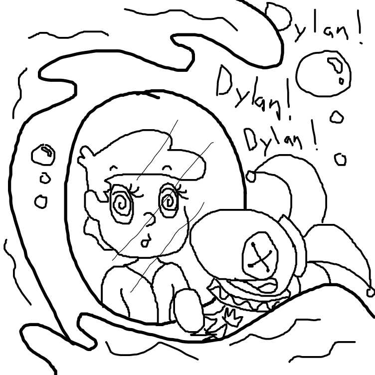 Drawing in Laundry Day by Pail