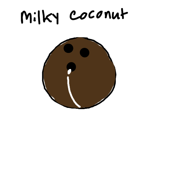 Drawing in coconuts by SoulessArtist