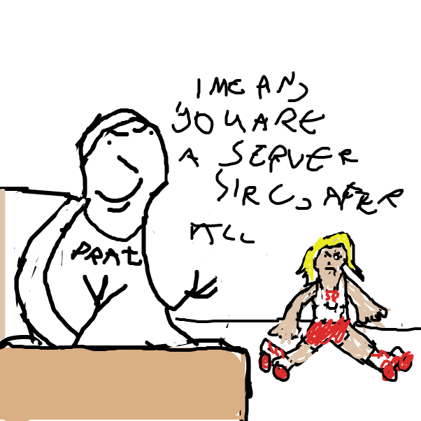 Drawing in Skating Waitress 2 by Knightofgoon