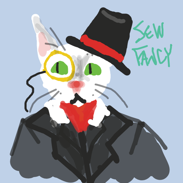 The fancy grandpa cat is sew fancy - Online Drawing Game Comic Strip Panel by Kaeley
