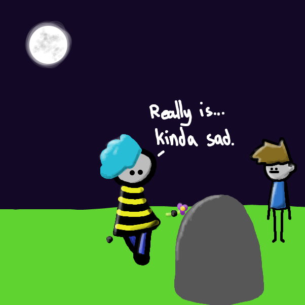 Drawing in A moment of silence for our done  endless jams. by ItzAki