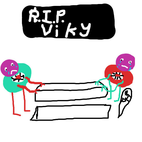 Viky is dead - Online Drawing Game Comic Strip Panel by Lola