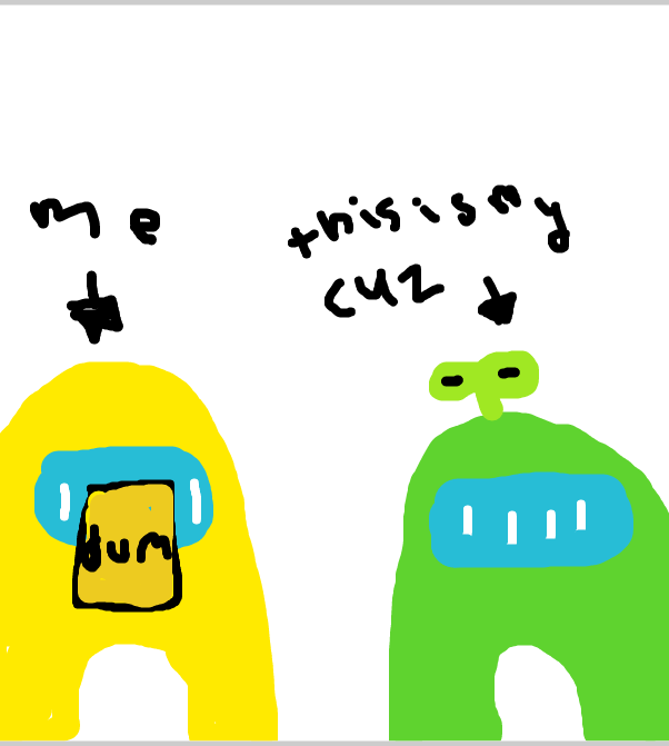 Drawing in Me in Among Us game (wat my caricter looks like) by M3shelle