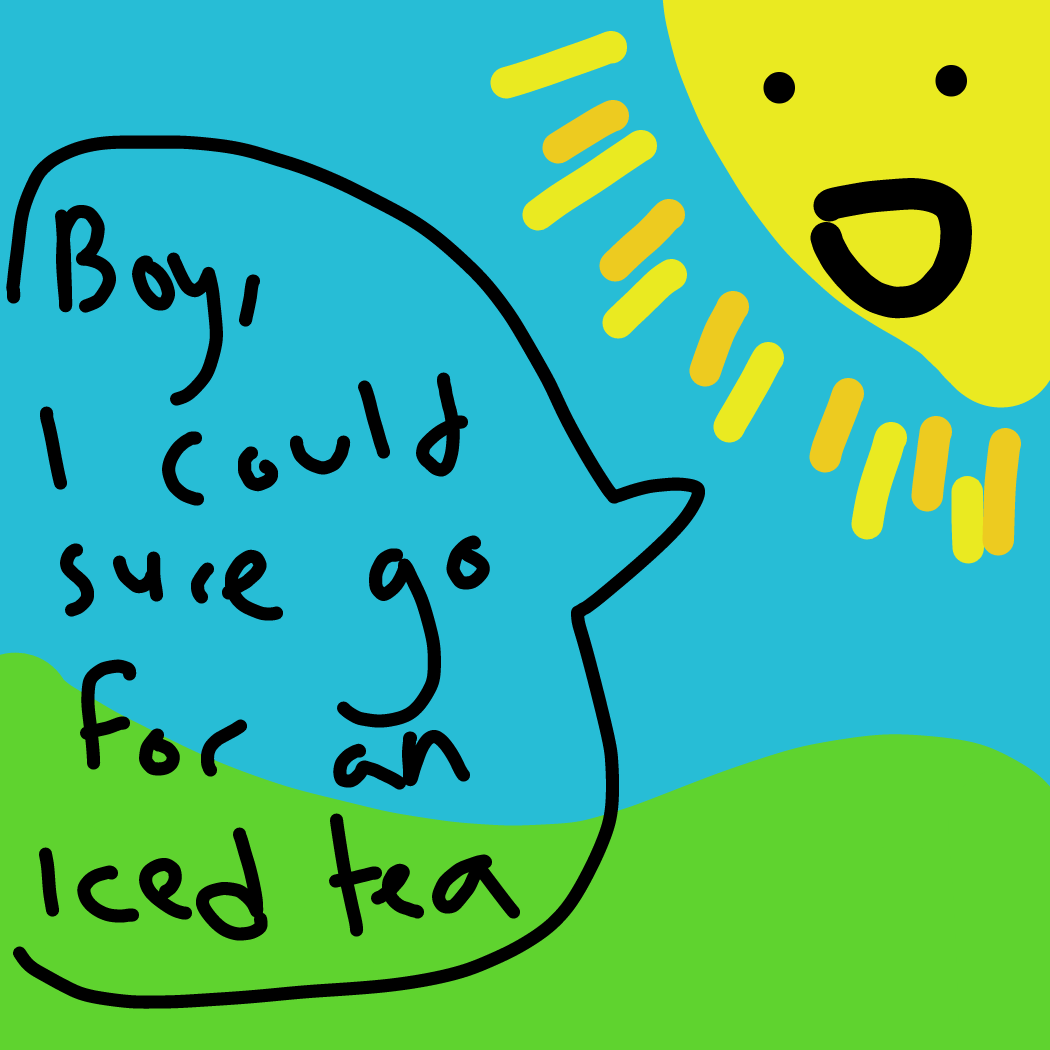 Sun want some iced tea - Online Drawing Game Comic Strip Panel by Phish