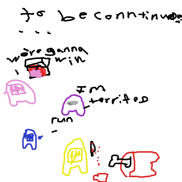 Drawing in Among us (Part 3) by kitten