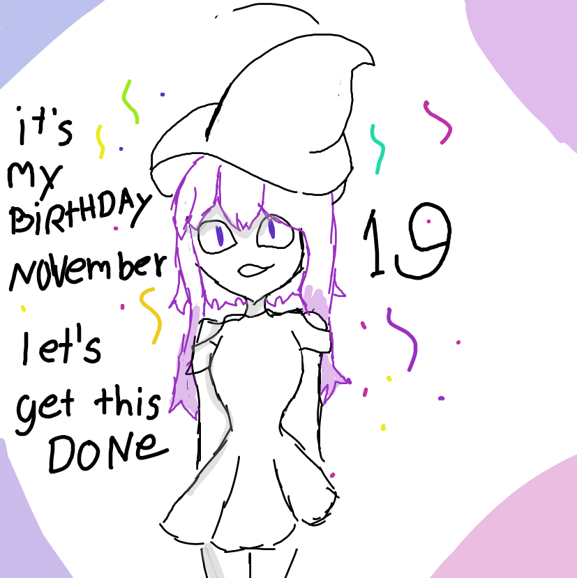 Drawing in birthday  by lucid