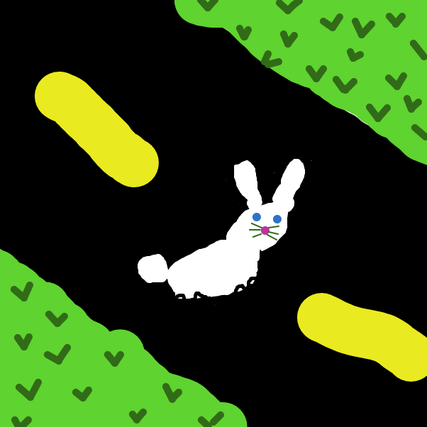 Baby Bunny is in the road and a car is coming! - Online Drawing Game Comic Strip Panel by Monkey_HugLuv