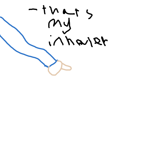 Thats his inhaler - Online Drawing Game Comic Strip Panel by Monkey_HugLuv