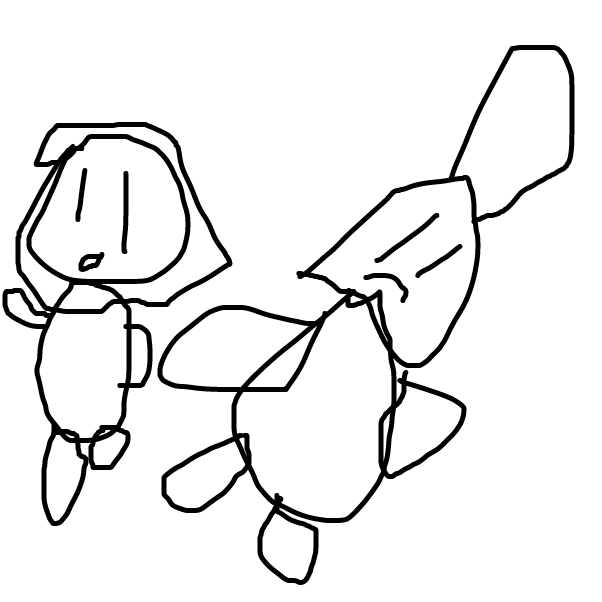 He is slowly becoming Humanoid - Online Drawing Game Comic Strip Panel by LeoKids