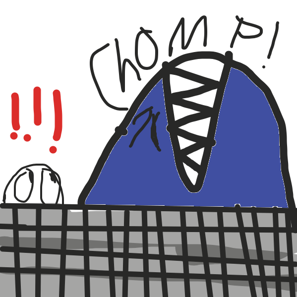 Chomp! - Online Drawing Game Comic Strip Panel by Drawception guy