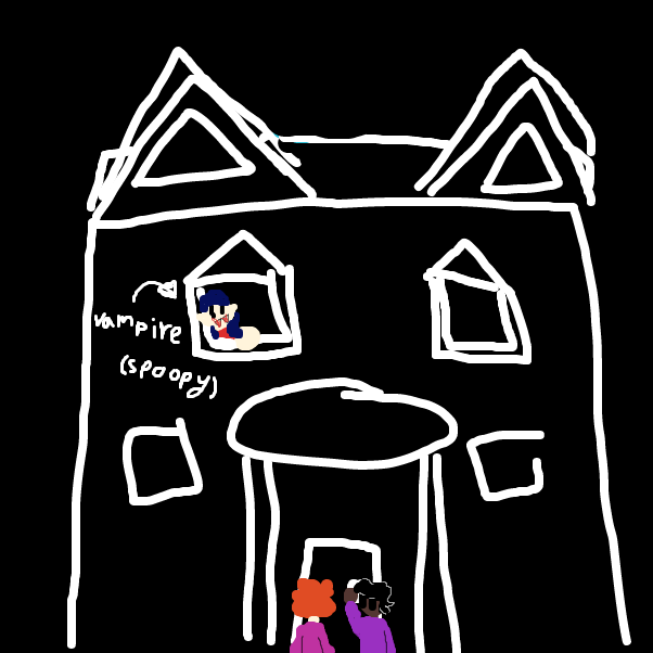 Drawing in Spoopy Mansion or something idk by StrawberryMage