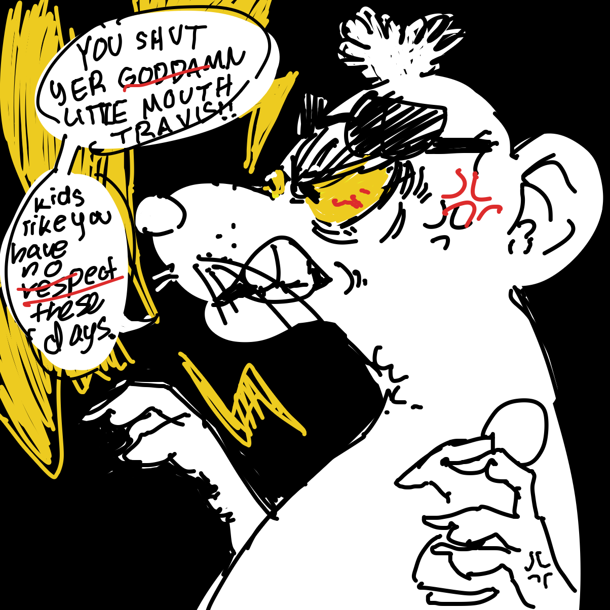 Idk man - Online Drawing Game Comic Strip Panel by beau