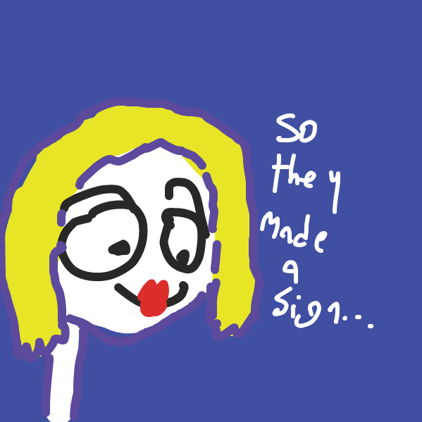 What would be on a sign that could get them love? - Online Drawing Game Comic Strip Panel by Rev