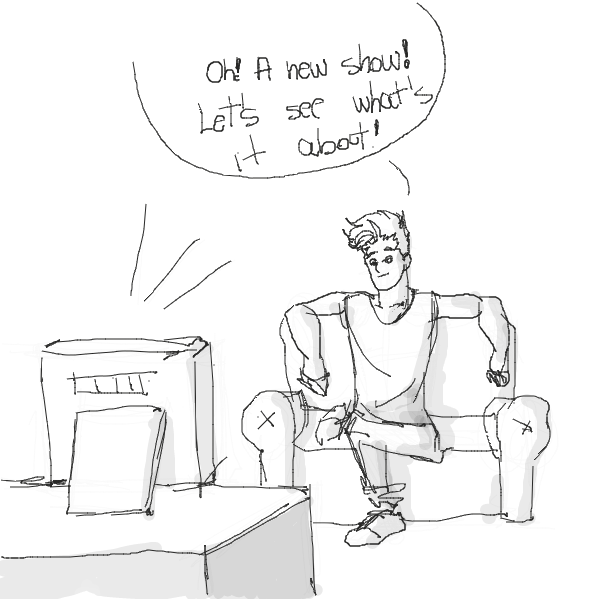 Drawing in TV by PulsingSoul