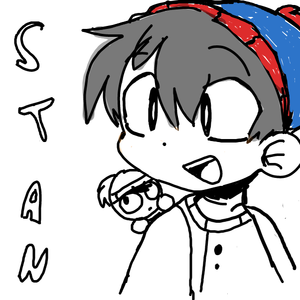 Drawing in paper egg man by gameoverdude