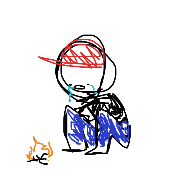 Drawing in campin by RandomDoodler